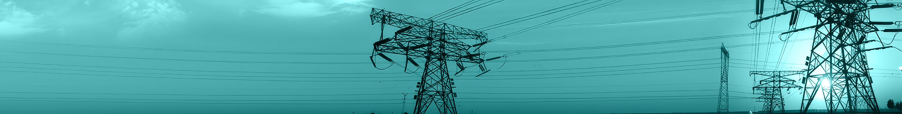 Electrical grid infrastructure under colorful sky
