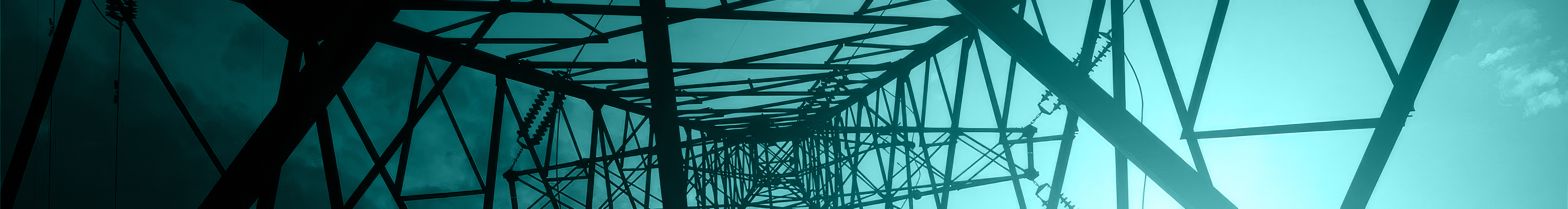 Transmission tower structure representing power and grid infrastructure