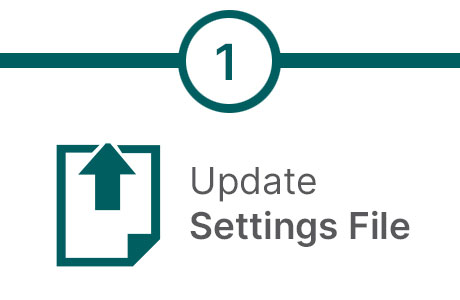 Step 1. Update settings file
