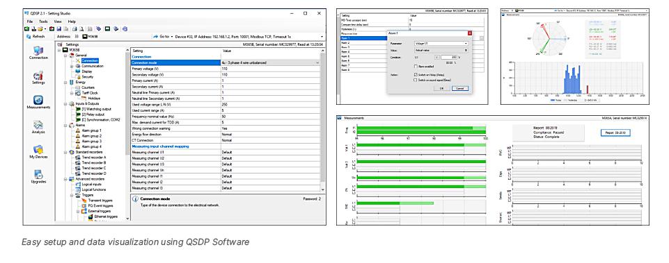 Easy setup and data visualization using QSDP software