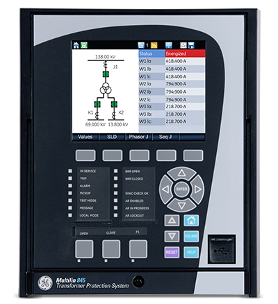 Multilin 845 Full Color Graphical HMI Front Display