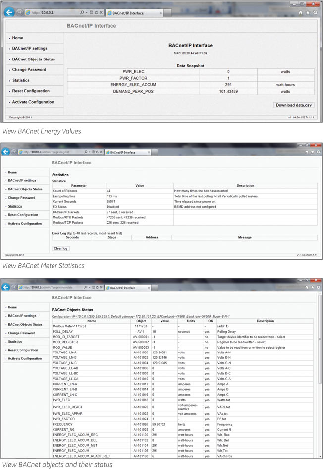 BACnet Web Interface